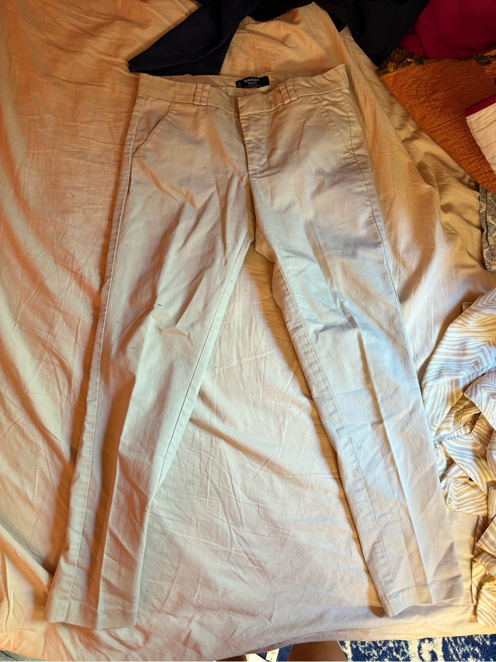 Mango Women's Slim Dress Pants in Light Beige